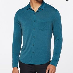 NWT Knoven Long Sleeve Blue Button Down Shirt M